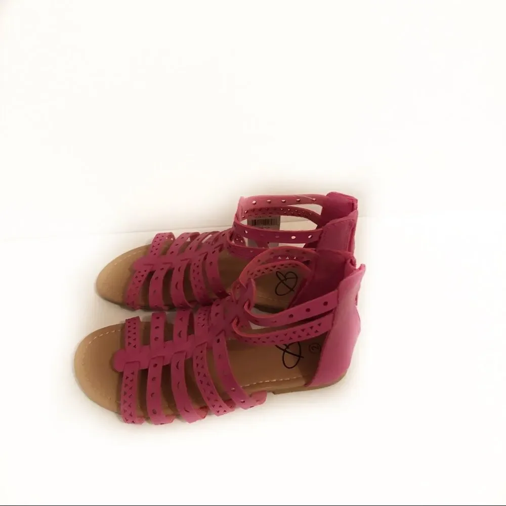 Hot pink Gladiator Sandals-Girls Size 2 BNWT‎